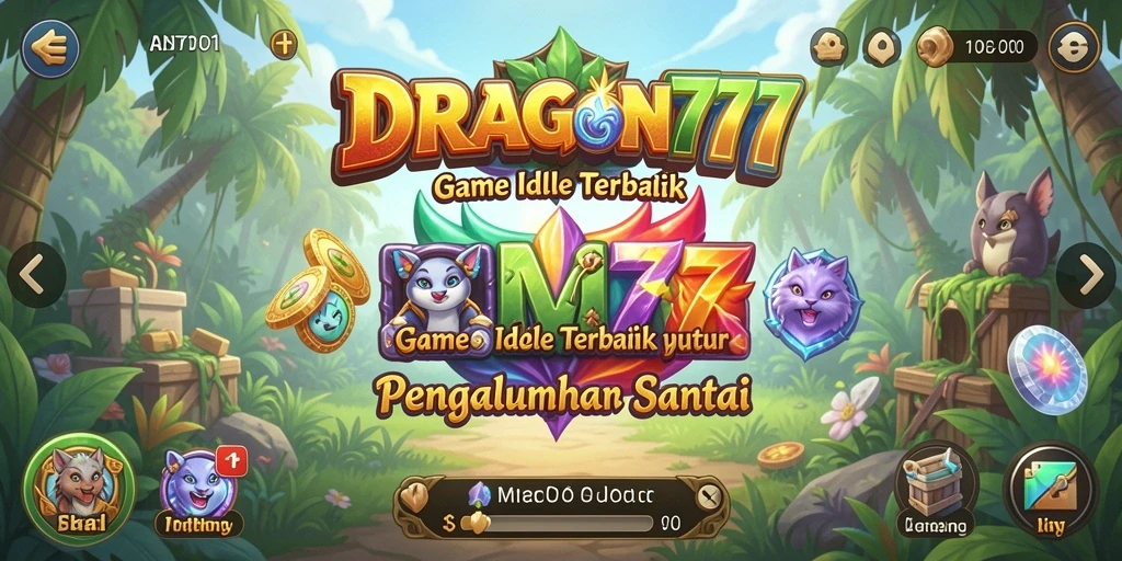 Tampilan gameplay DRAGON777 dengan elemen Idle yang menarik dan menawan.