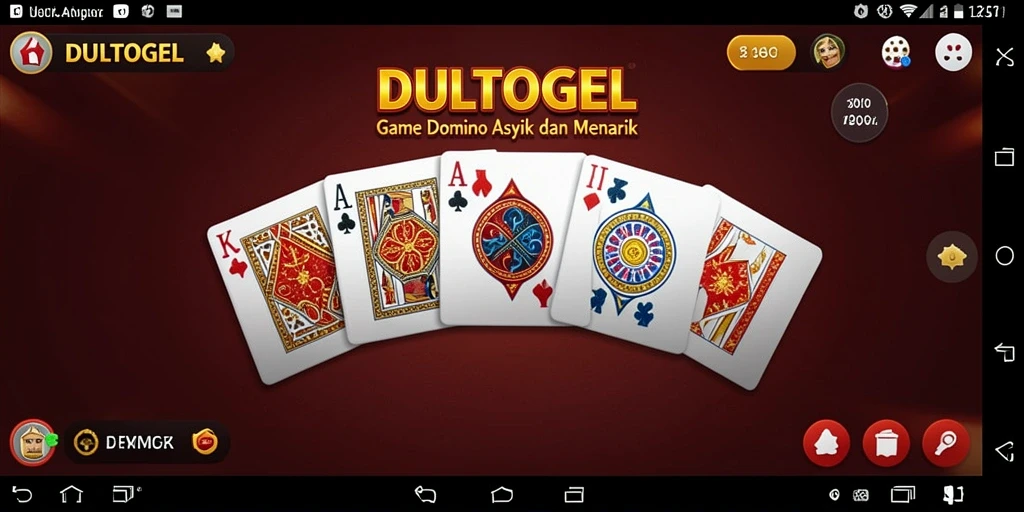 Tampilan gameplay DULTOGEL saat bermain Domino yang seru.