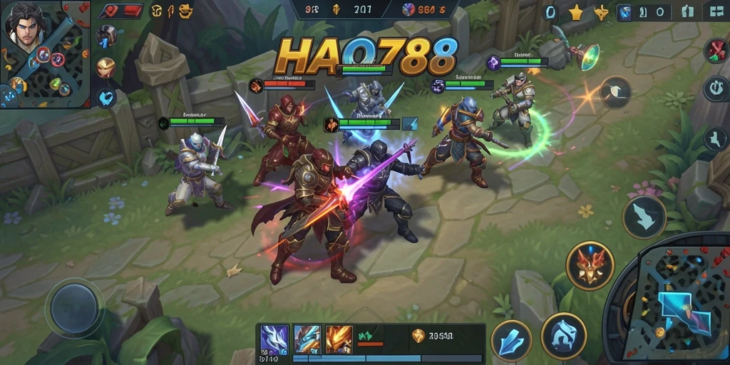 Tampilan gameplay yang seru dalam HAO788 dengan karakter bertarung.