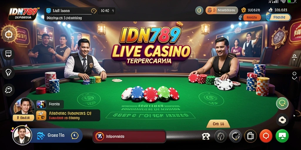 Tampilan gameplay Live Casino yang menarik dan interaktif dari IDN789.