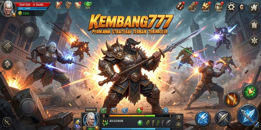 Tampilan gameplay KEMBANG777 menunjukkan aksi strategi yang intens.