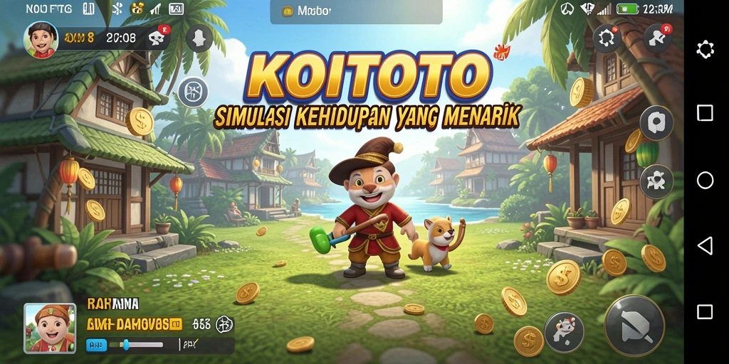 Tampilan gameplay KOITOTO yang mengasyikkan dalam simulasi kehidupan.