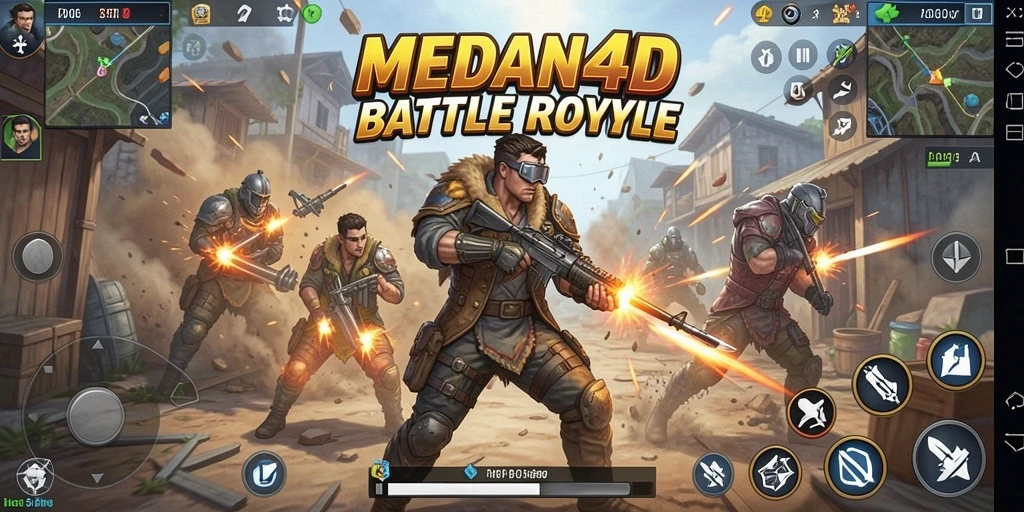 Tampilan seru gameplay MEDAN4D dengan aksi pertarungan intens.