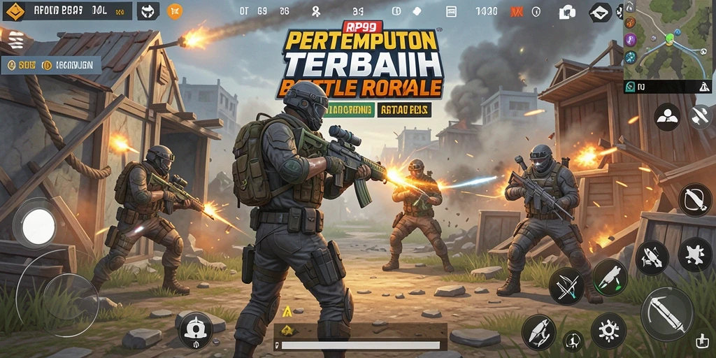 Tangkapan layar utama dari gameplay intens di RP99.