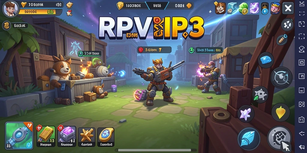Tangkapan layar RPVIP3 menampilkan aksi gameplay santai dan seru.