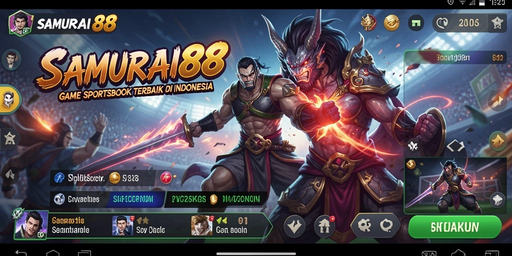 Tampilan utama SAMURAI88 dengan berbagai pilihan taruhan olahraga.