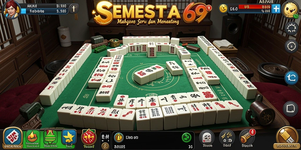Screenshot utama SEMESTA69 menampilkan gameplay Mahjong yang menarik dan interaktif.